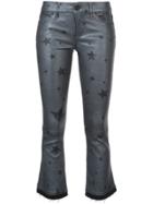 Rta Cropped Flared Star Trousers - Metallic
