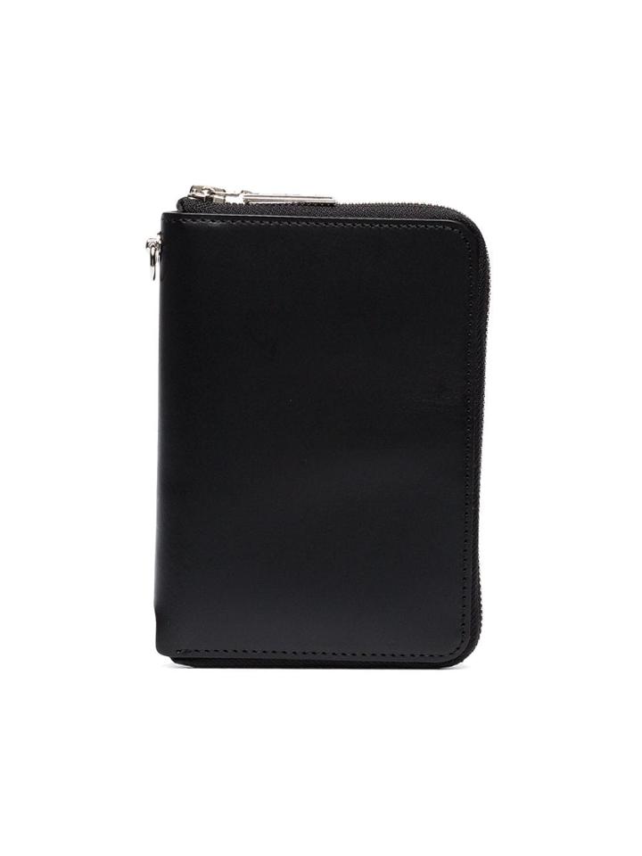 Yohji Yamamoto Black Zip-around Leather Wallet