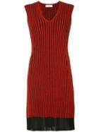 Pringle Of Scotland Ribbed Detail Dress - Red