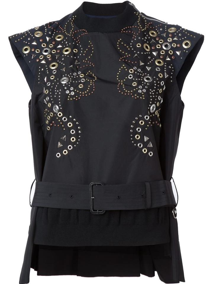 Sacai Embellished Belted Top