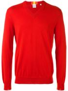 Paul Smith Classic V-neck Jumper - Red
