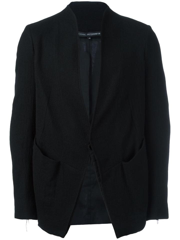 Cedric Jacquemyn Dhawl Collar Suit Jacket - Black