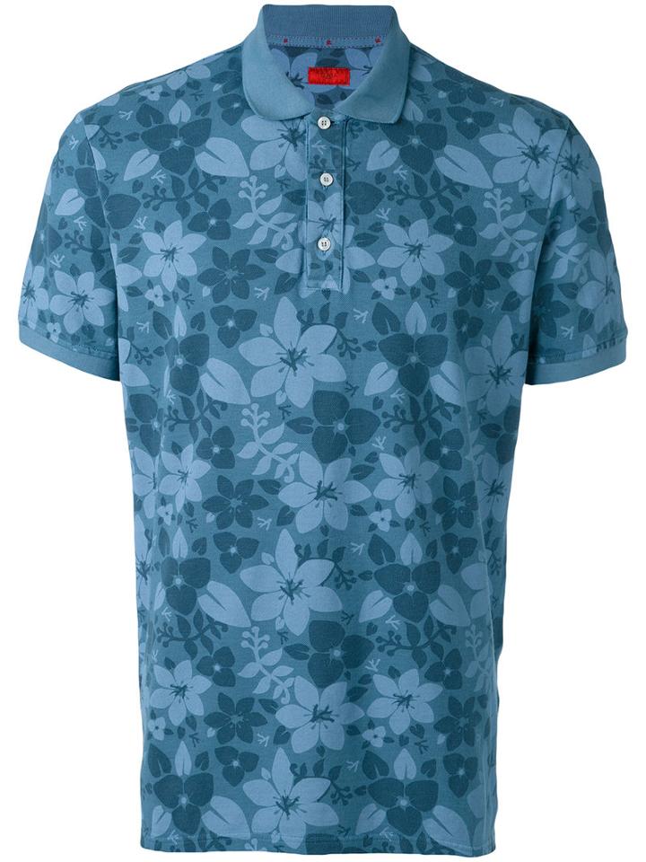 Isaia - Floral Polo Shirt - Men - Cotton - Xl, Blue, Cotton