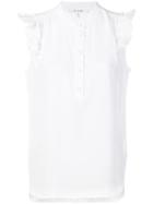 Frame Denim Ruffle Sleeves Top - White