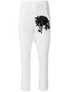 Ann Demeulemeester Slim-fit Embroidered Trousers - White