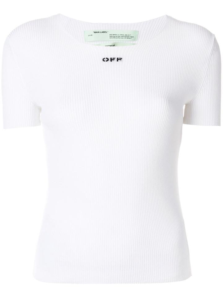 Off-white Ribbed T-shirt
