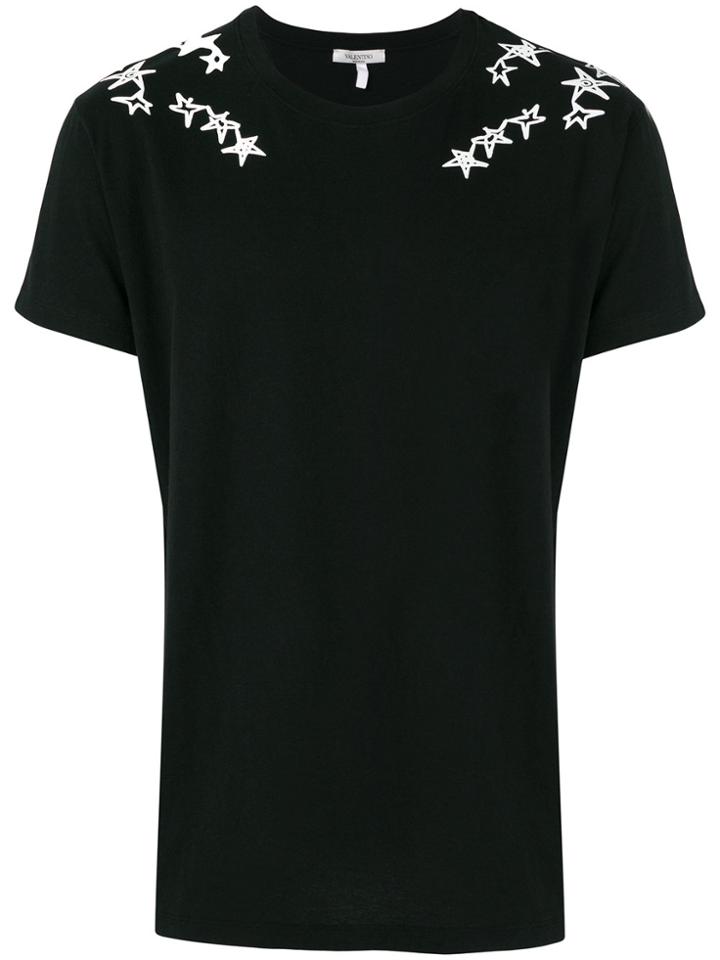 Valentino Star Print T-shirt - Black