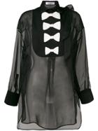 Valentino Bow-detail Long Sleeve Blouse - Black