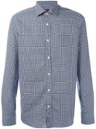 Mp Massimo Piombo Polka Dot Print Shirt, Men's, Size: 40, Blue, Cotton