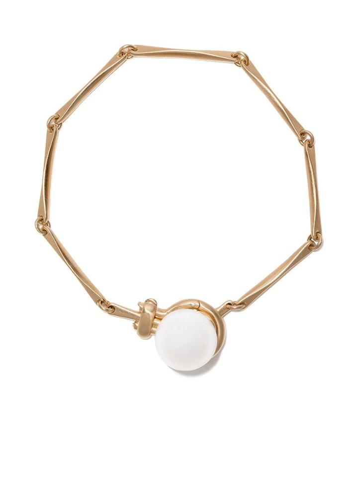 Hum 18kt Yellow Gold Silver Lip Pearl 11mm Bracelet
