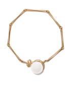 Hum 18kt Yellow Gold Silver Lip Pearl 11mm Bracelet