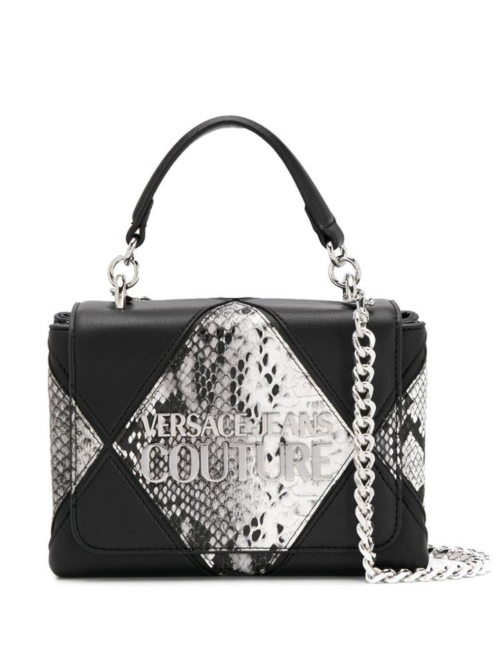 Versace Jeans Couture Diamond Patch Tote Bag - Black