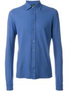 Zanone Jersey Shirt, Men's, Size: 48, Blue, Cotton