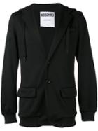 Moschino Hooded Logo Blazer, Men's, Size: Xl, Black, Cotton/polyester