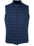 Herno Padded Vest, Men's, Size: 48, Blue, Feather Down/polyamide/polyurethane