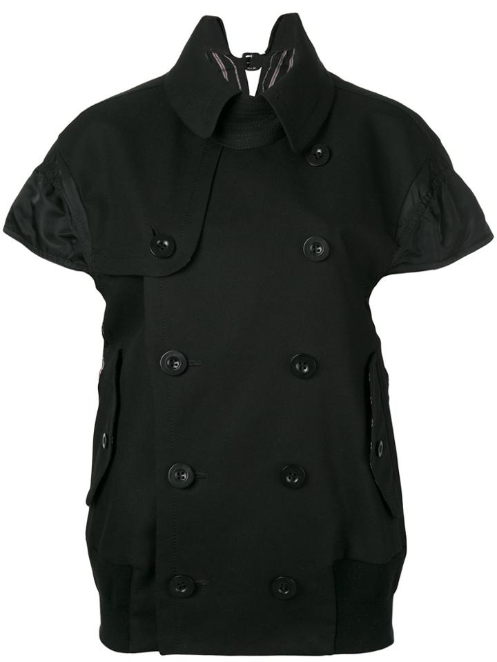 Sacai Cap Sleeve Jacket - Black