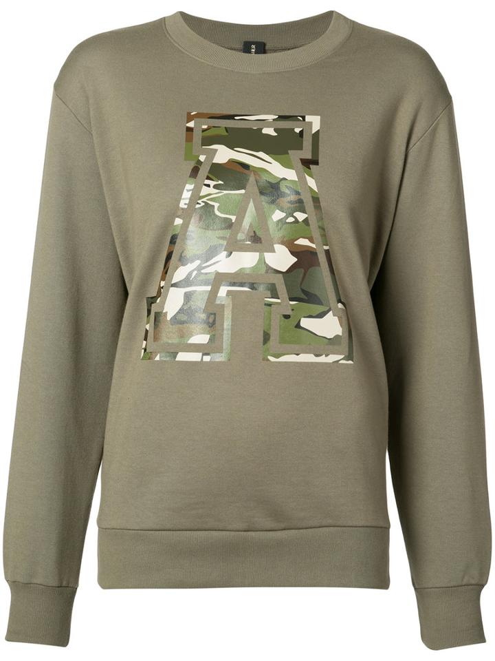 Alexandre Vauthier - 'a' Sweatshirt - Women - Cotton - 2, Green, Cotton