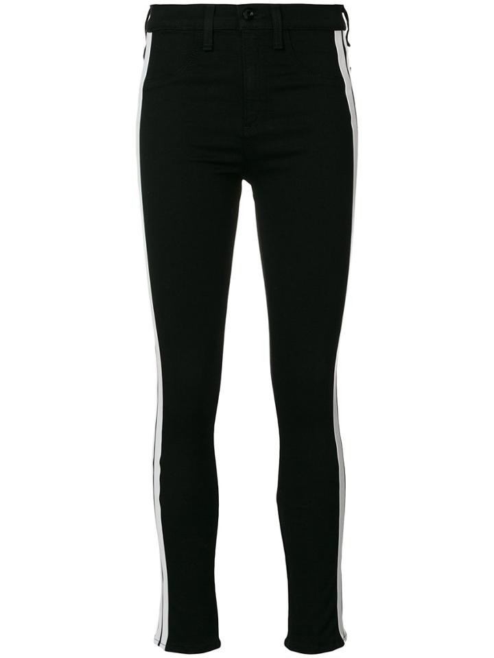 Rag & Bone /jean Side Stripes Skinny Jeans - Black