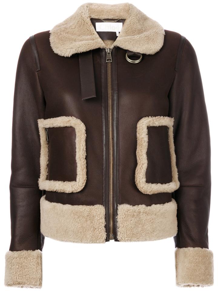 Chloé Pocket Detail Jacket - Brown