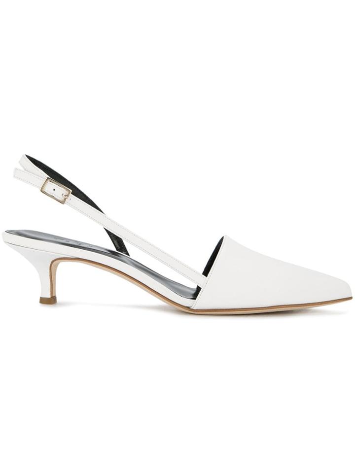 Tibi Simon Slingback Pumps - White