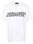 Dsquared2 Split Logo Print T-shirt - White