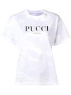Emilio Pucci Lilac La Villa Print Logo T-shirt - White