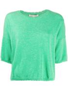 Autumn Cashmere Shortsleeved Sweater - Green
