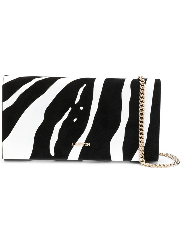 Lanvin Zebra Pattern Clutch - Black