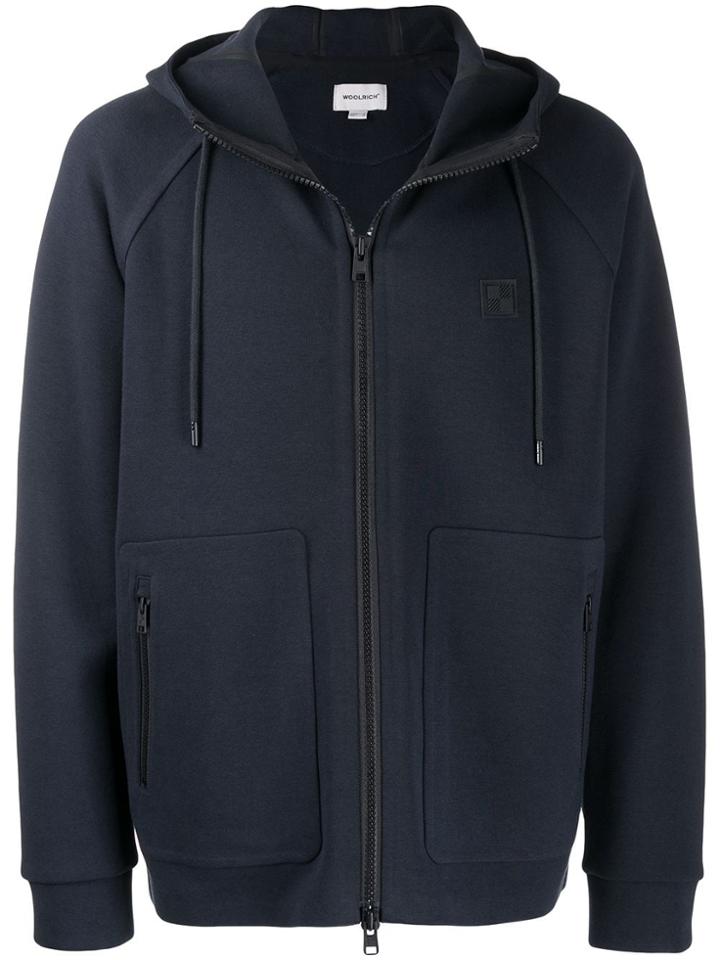 Woolrich Zipped Hoodie - Blue