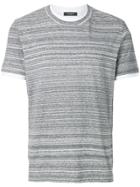 Paolo Pecora Melange Striped T-shirt - Grey