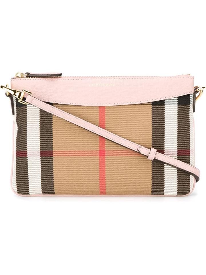 Burberry 'house Check' Crossbody Bag, Women's, Nude/neutrals