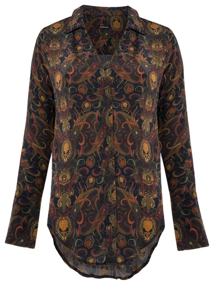 Osklen - Silk Shirt - Women - Silk - M, Blue, Silk