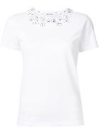 Jimi Roos Flower Applique T-shirt, Women's, Size: Large, White, Cotton