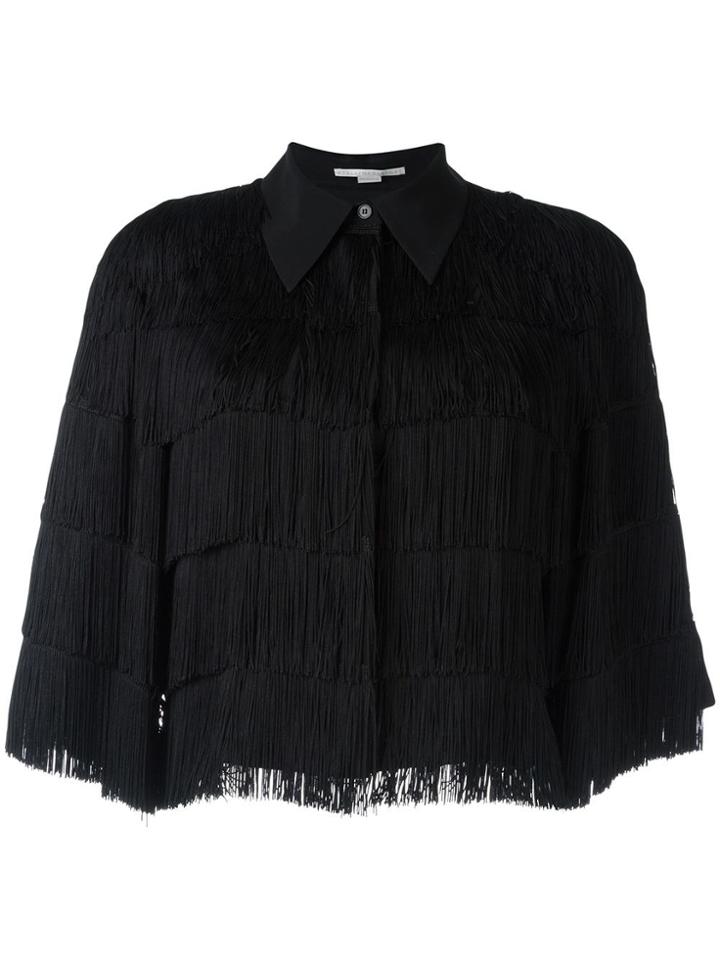 Stella Mccartney Cropped Fringe Shirt - Black
