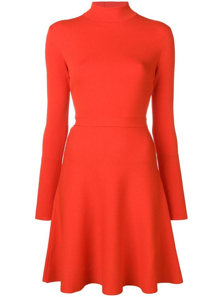 Givenchy Turtleneck Skater Dress - Red