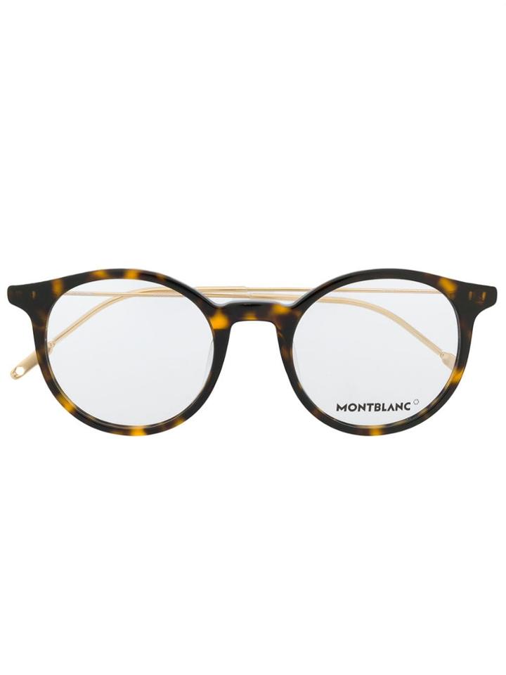 Montblanc Round Frame Glasses - Brown