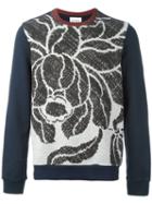 Dondup Floral Print Sweatshirt, Men's, Size: Xxl, Blue, Cotton