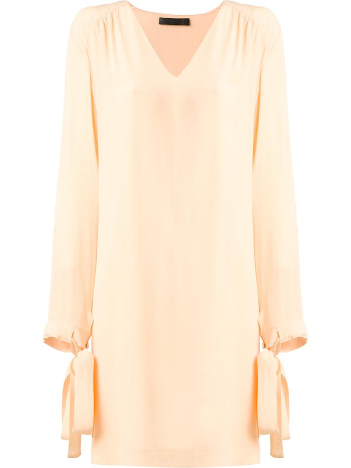 Talie Nk Silk Shift Dress, Women's, Size: 38, Yellow/orange, Silk