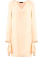 Talie Nk Silk Shift Dress, Women's, Size: 38, Yellow/orange, Silk