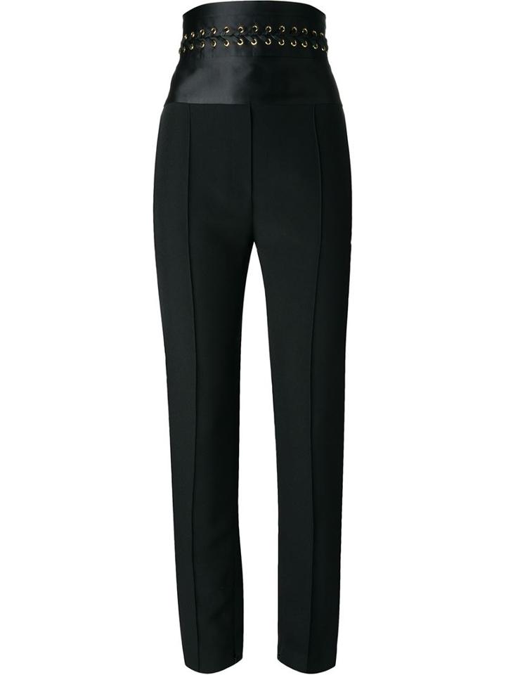 Alexandre Vauthier High-waisted Trousers, Women's, Size: 36, Black, Acetate/viscose/polyester