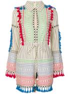 Dodo Bar Or Mixed-print Tassel Playsuit - Multicolour