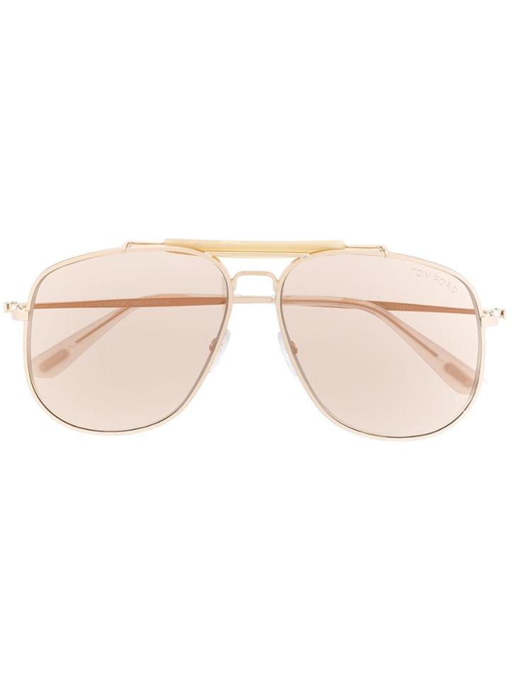 Tom Ford Eyewear Tinted Aviator Sunglasses - Gold