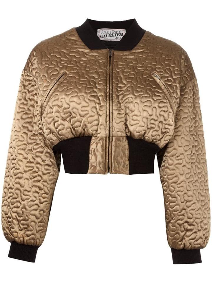 Jean Paul Gaultier Pre-owned Cropped Bomber Jacket - Metallic