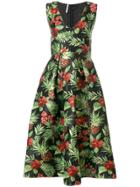 Alcoolique Tropical Jacquard Dress - Black