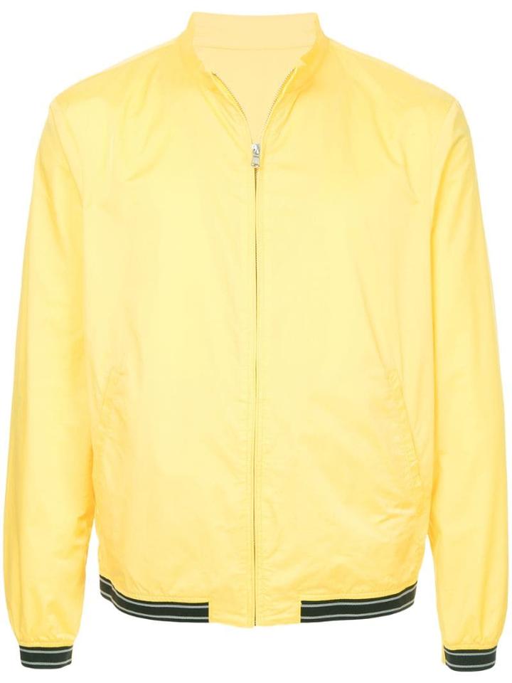 D'urban Front Zip Bomber Jacket - Yellow