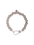 Lord And Lord Designs Crystal Embellished Beaded Bracelet - Silver