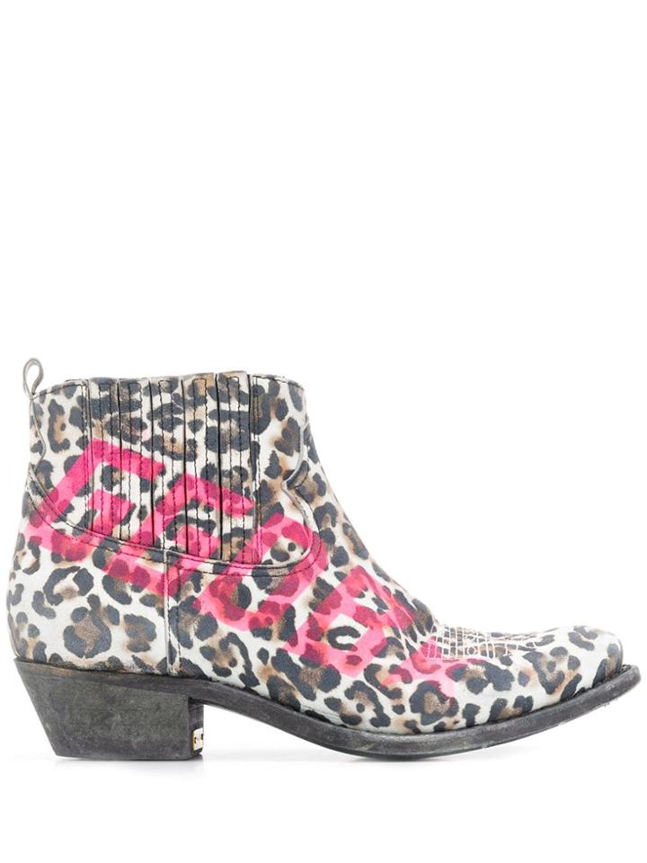 Golden Goose Deluxe Brand Leopard-print Ankle Boots - Neutrals