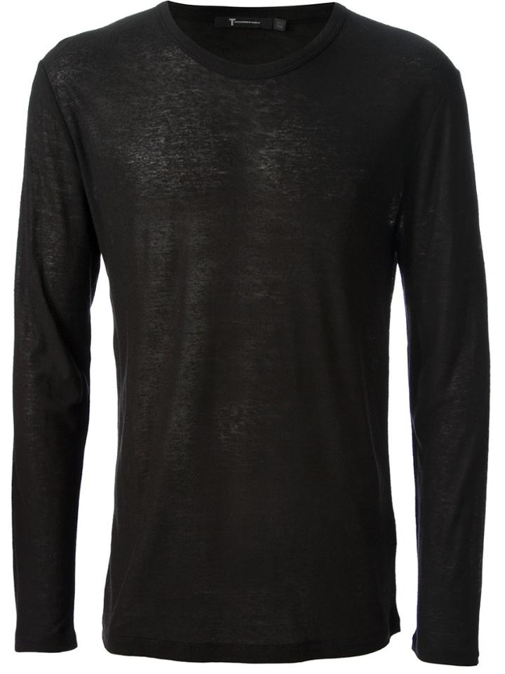 T By Alexander Wang Long Sleeve T-shirt - Black