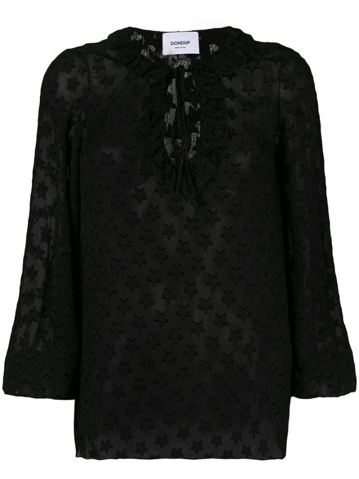 Dondup Stars Sheer Blouse - Black
