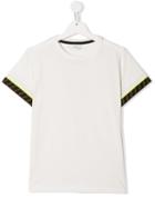 Fendi Kids Teen Ff Logo Trim T-shirt - White